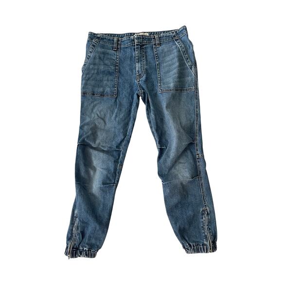 Nili Lotan French Military Jean Jogger Pants Cropped Size 30 - Picture 3 of 7